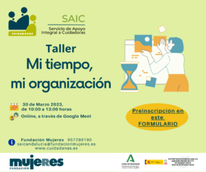 Taller online: "Mi tiempo, mi organización"