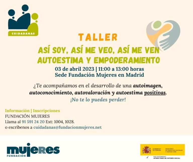 Taller: Así soy, así me veo: Autoestima y empoderamiento