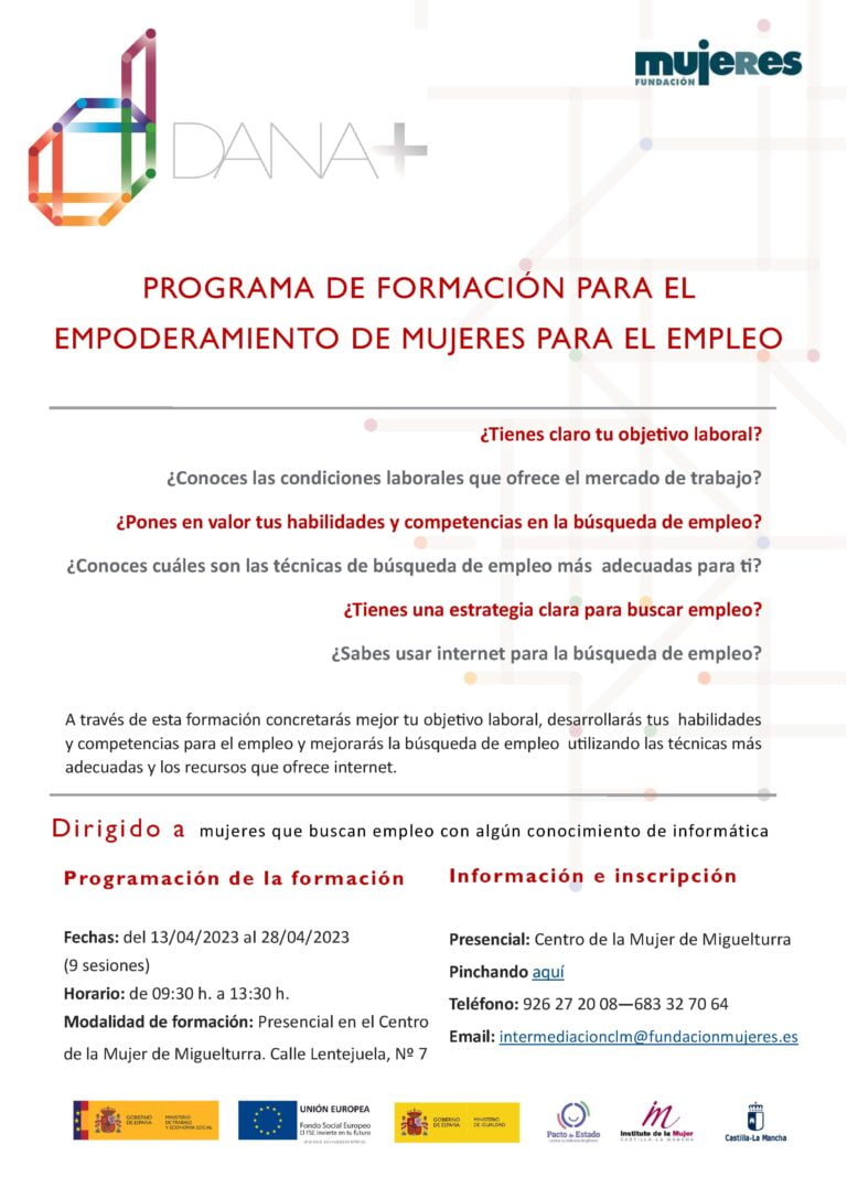 Inicio del Programa de Empoderamiento de Mujeres para el empleo en Miguelturra (Ciudad Real)