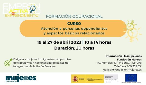 Formación Ocupacional: Atención a personas dependientes y aspectos básicos relacionados