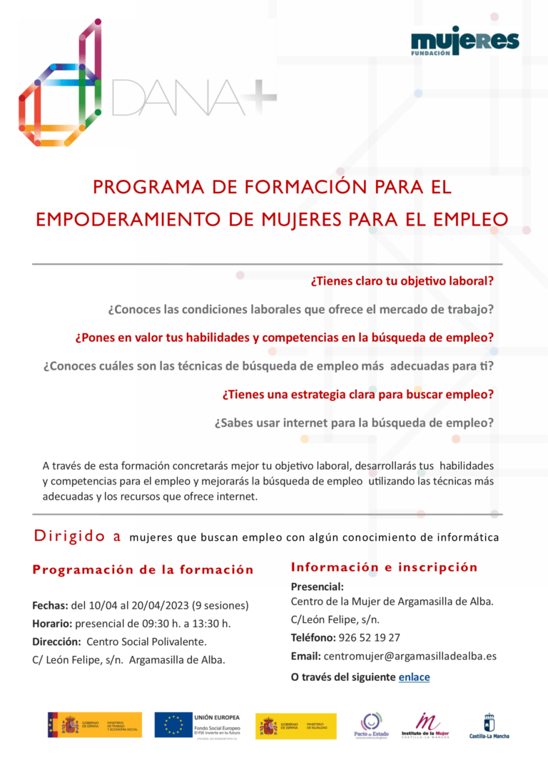 Inicio del Programa de Empoderamiento de Mujeres para el empleo en Argamasilla de Alba (Ciudad Real)