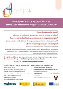 Programa de Empoderamiento DANA+ de Mujeres para el empleo en Aguilar de la Frontera
