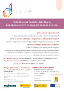 Programa de Empoderamiento DANA+ de Mujeres para el empleo en La Rambla