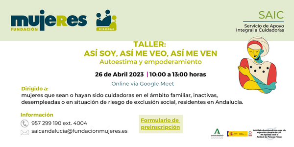 Taller online: Así soy, así me veo, así me ven. Autoestima y empoderamiento.