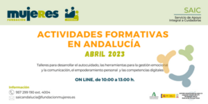 Programación de actividades de Cuidadanas en Andalucía durante el mes de abril