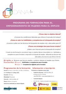 Programa de Empoderamiento DANA+ de Mujeres para el empleo en Benamejí