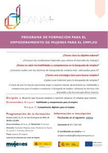 Programa de Empoderamiento DANA+ de Mujeres para el empleo en Córdoba