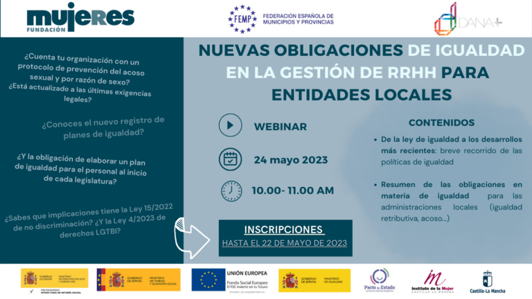 Webinario "Obligaciones de igualdad en la gestión de los RRHH en entidades locales"