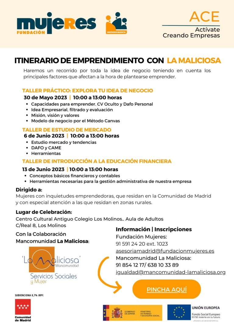 Itinerario de Emprendimiento en Mancomunidad La Maliciosa