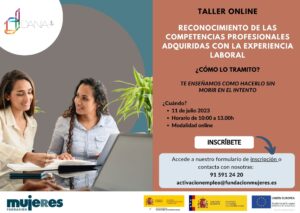 Taller: Reconocimiento de las competencias profesionales adquiridas con la experiencia laboral