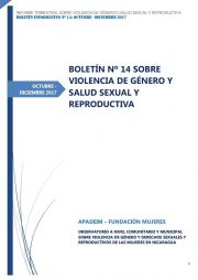 Boletín Nº14 sobre Violencia de Género y Salud Sexual y Reproductiva (2017)